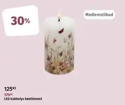 Nille LED kubbelys høstblomst tilbud