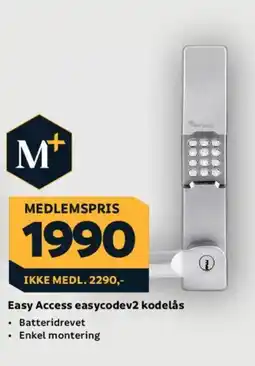 Megaflis Easy Access easycodev2 kodelås tilbud