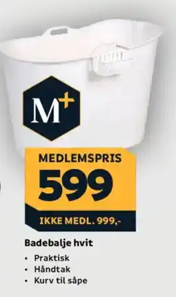 Megaflis M+ Badebalje hvit tilbud