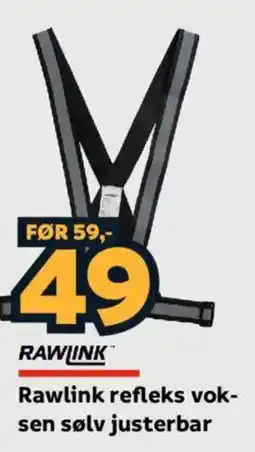 Megaflis Rawlink refleks voksen sølv justerbar tilbud