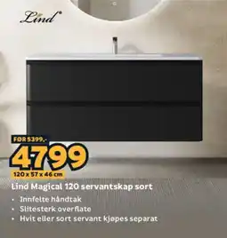 Megaflis Lind Magical 120 servantskap sort tilbud