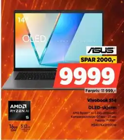 POWER Asus Vivobook S14 OLED-skjerm tilbud