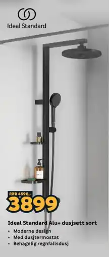 Megaflis Ideal Standard Alu+ dusjsett sort tilbud