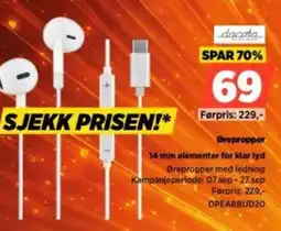 POWER dacota ørepropper tilbud