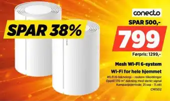 POWER conecto Mesh Wi-Fi 6-system tilbud