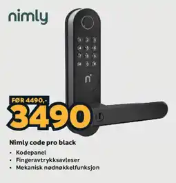 Megaflis Nimly code pro black tilbud
