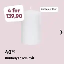 Nille Kubbelys 12cm hvit tilbud