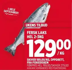 Meny Fersk laks tilbud