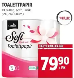Meny Unik Toalettpapir tilbud