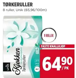 Meny Unik tørkeruller tilbud