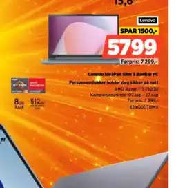 POWER Lenovo IdeaPad Slim 3 Bærbar PC tilbud
