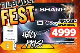 POWER Sharp 55" 4K QLED Smart Google TV tilbud