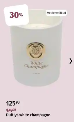 Nille Duftlys white champagne tilbud