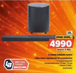 POWER Jbl 5.1-kanals lydplanke-system tilbud
