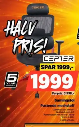 POWER Cepter Gamingstol tilbud