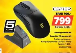 POWER Cepter Gaming combo kit tilbud