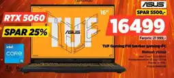 POWER Asus TUF Gaming F16 bærbar gaming-PC tilbud