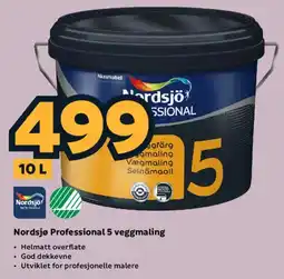 Megaflis Nordsjø Professional 5 veggmaling tilbud