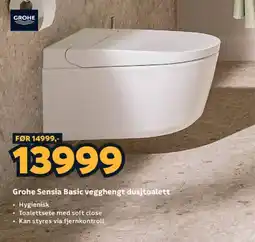 Megaflis Grohe Sensia Basic vegghengt dusjtoalett tilbud