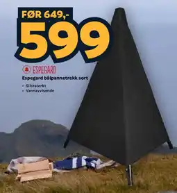Megaflis Espegard bålpannetrekk sort tilbud