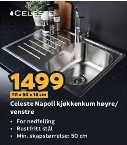 Megaflis Celeste Napoli kjøkkenkum tilbud