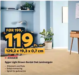 Megaflis Egger Light Brown Berdal Oak laminatgulv tilbud