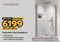Megaflis Innovation Lusso dusjhjørne tilbud
