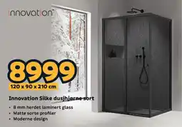 Megaflis Innovation Silke dusjhjørne sort tilbud