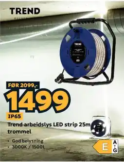 Megaflis Trend arbeidslys LED strip trommel tilbud