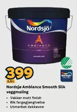 Megaflis Nordsjø Ambiance Smooth Silk veggmaling tilbud