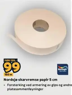 Megaflis Nordsjø skarvremse papir 5 cm tilbud