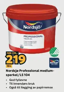 Megaflis Nordsjø professional medium-sparkel tilbud