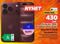 POWER iPhone 18 Pro 256 GB tilbud