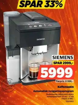 POWER Siemens Kaffemaskin tilbud