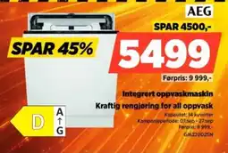 POWER AEG Integrert oppvaskmaskin tilbud