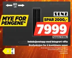 POWER Senz induksjonstopp med integrert vifte tilbud