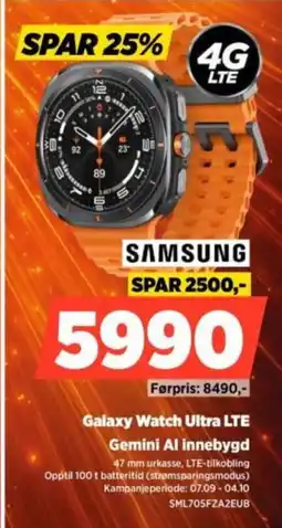POWER Samsung Galaxy Watch Ultra LTE tilbud