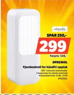 POWER Dacota Fjernkontroll for håndfri opptak tilbud