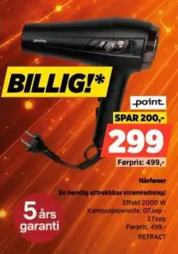 POWER Point Hårføner tilbud
