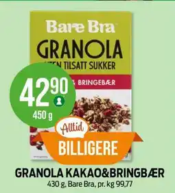 Kiwi GRANOLA KAKAO&BRINGBÆR tilbud