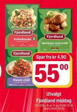 Coop Extra Fjordland middag tilbud