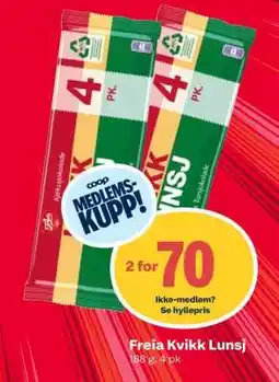 Coop Extra Freia Kvikk Lunsj tilbud