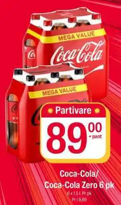 Coop Extra Coca-Cola/ Coca-Cola Zero 6 pk tilbud