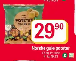 Coop Extra Norske gule poteter tilbud