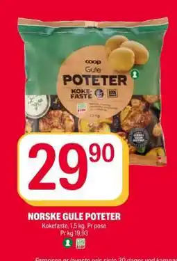 Coop Extra Norske gule poteter tilbud