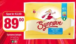 Coop Extra SYNNØVE LETTOST tilbud