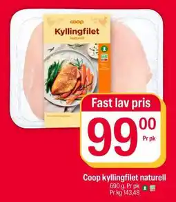 Coop Extra Coop kyllingfilet naturell tilbud