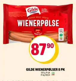 Coop Extra GILDE WIENERPØLSER 8 PK tilbud