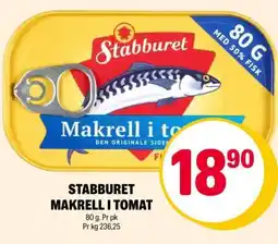 Coop Extra STABBURET MAKRELL I TOMAT tilbud