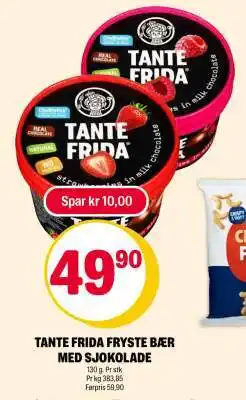 Coop Extra TANTE FRIDA FRYSTE BÆR MED SJOKOLADE tilbud